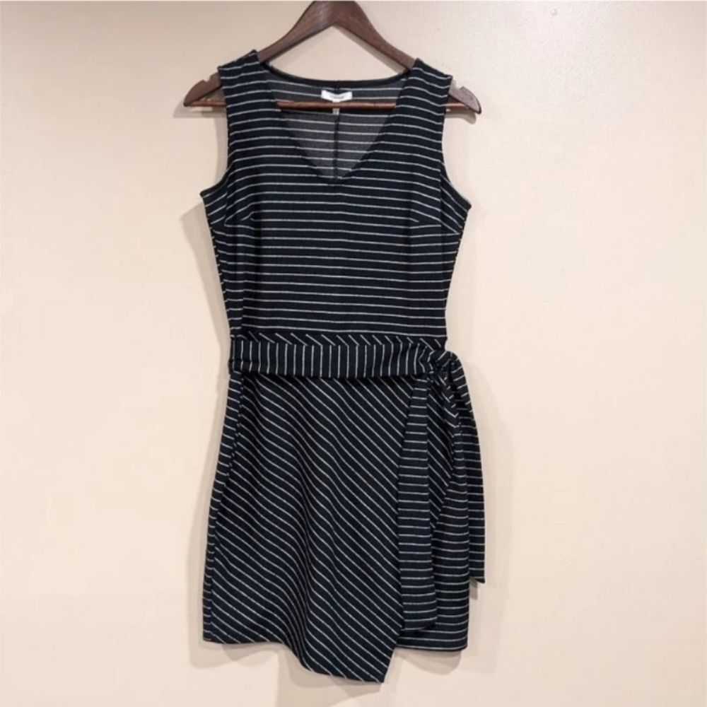Maurices Asymmetrical Mini Dress Womens S Black White Stripe Whimsigoth